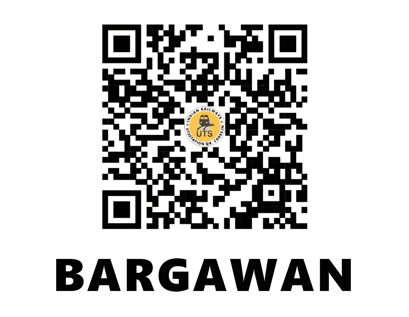 UTS QR Code for BARGAWAN - BRGW (WC - MADHYA PRADESH)